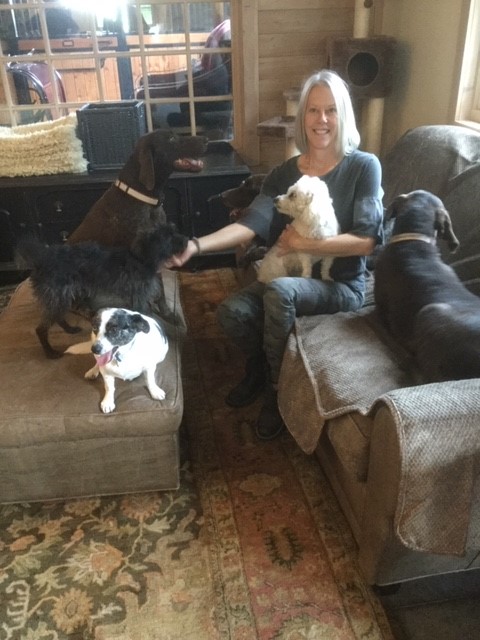 Diane with Dogs 